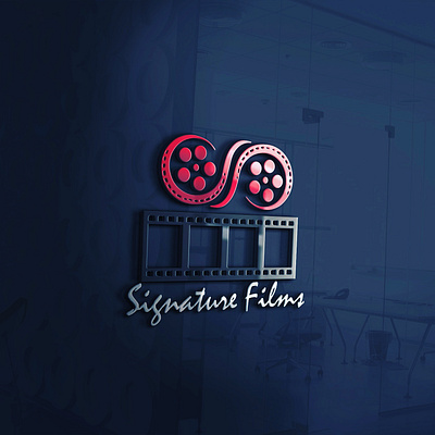 Signature Films logo graphic design logo logodesign