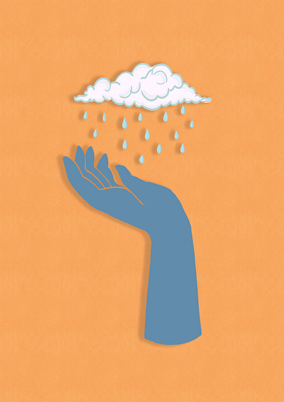 Raindrops blue design digitalart digitalartist digitalartwork drawing hand illustration melancholy orange pastelcolors rain raindrawing