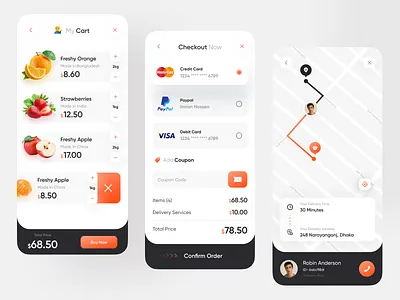 Groceries Shopping Mobile App 2020 ui trends app design app ui ecommerce food and drink food app food app ui food delivery food delivery app food design fruti grocery app grocery online grocery store imran ios app design minimal online shop product design user experience