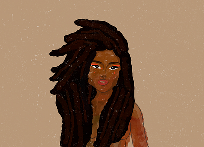 Poppy Queen illustration locs natural hair