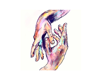 Two hands, better than one! adobe drawing