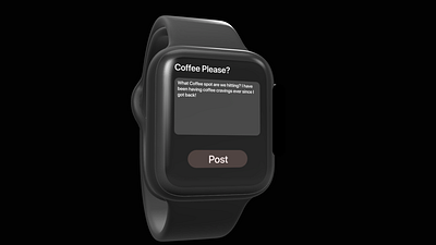 Coffee please apple watch application concept