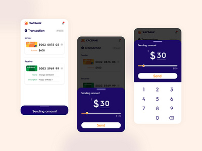 Redesigning of XacBank app adobe xd app application bank banking finance financial mobile ui money mongolia send transaction ui ulaanbaatar ux