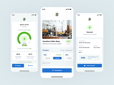 Charger Locations App app charger design mobile mobile design redesign redesign concept ui ux