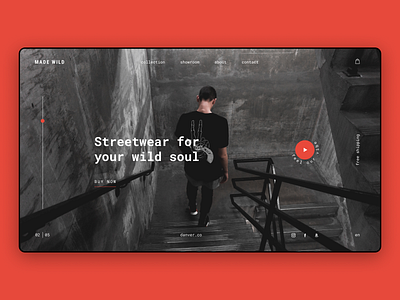 Made Wild Fashion Brand fashion homepage minimal roboto simple streetwear unsplash