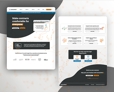 Web Smart Contract Landing Page branding concept crypto figma grey landing page landing page design minimal orange ui web web design web designer website website concept website design