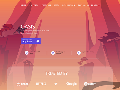 OASIS app design illustration ux web website