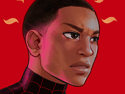 Miles Morales black artist marvel miles morales portraits spider man