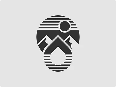 Natural Drop logo mark monogram