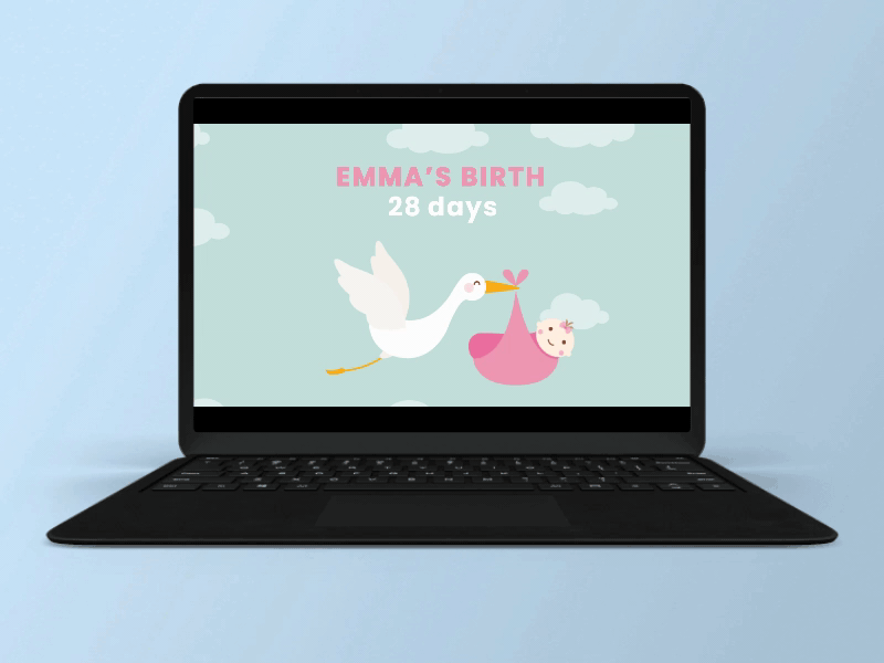 Countdown aftereffects babypink expecting mother newborn pregnancy stork uichallenge