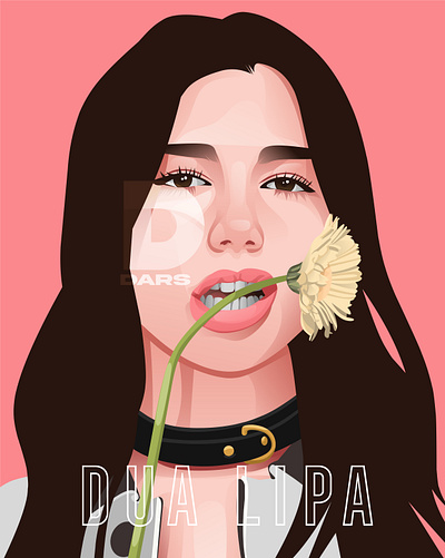 Dua Lipa Vector Portrait design girl illustration illustration illustrator vector