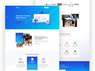 Banow landing page Design app branding clean illustration interface landing page landing page concept page design ui ux vector website website design