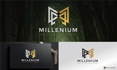 MILLENIUM LOGO brand branding design flat logo logo design logo logo design minimal