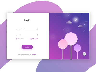 Web login page UI ( with free downloadable source file) adobe xd flat illustraion login design login form login page login screen moonlight night mode sign up ui design uplabs ux design web app web login website concept website design