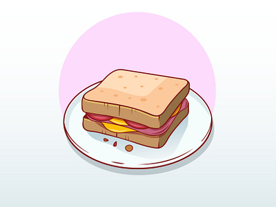 sandwich gradient illustration sandwich vector