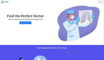 Find Doc Web Site UI covid covid 19 doctor doctors health healthcare online ui ux website