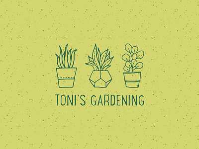 Toni's Gardening | Logo Concept brand branding graphic design icon illustration logo logo design mark type typography