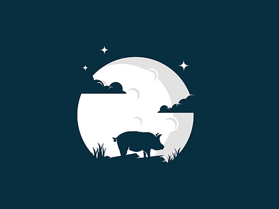 Pig 2d anima animals character dribbble dribbble best shot flat illustration illustrator l animal ar mongolia night t animal illustration