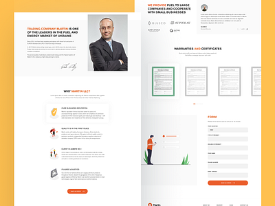 UI/UX redesign concept Martin (oil products) advantages design form isometric landingpage redesign concept testimonials ui uiux ux