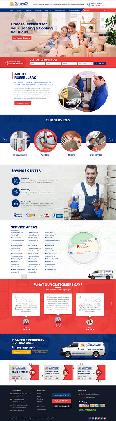 Russellsac home design typography ui ux vector website