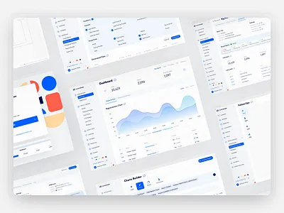CRM & Website Screens Animation adaptive affiliate blue crm dashboard finance free logo marketing udix ui ui kit ui8 ux web white