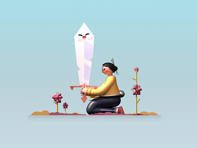 Rest your mind 3d animated animation best design best shot character character design colors design dribbble illustration japan japanese landing page love uidesign ux web webdesign website