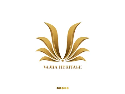 Vajra Heritage Logo Design flower gold gold leaf gold logo gold strokes golden hotel indian inspiration leaf logo logo design lotus strokes