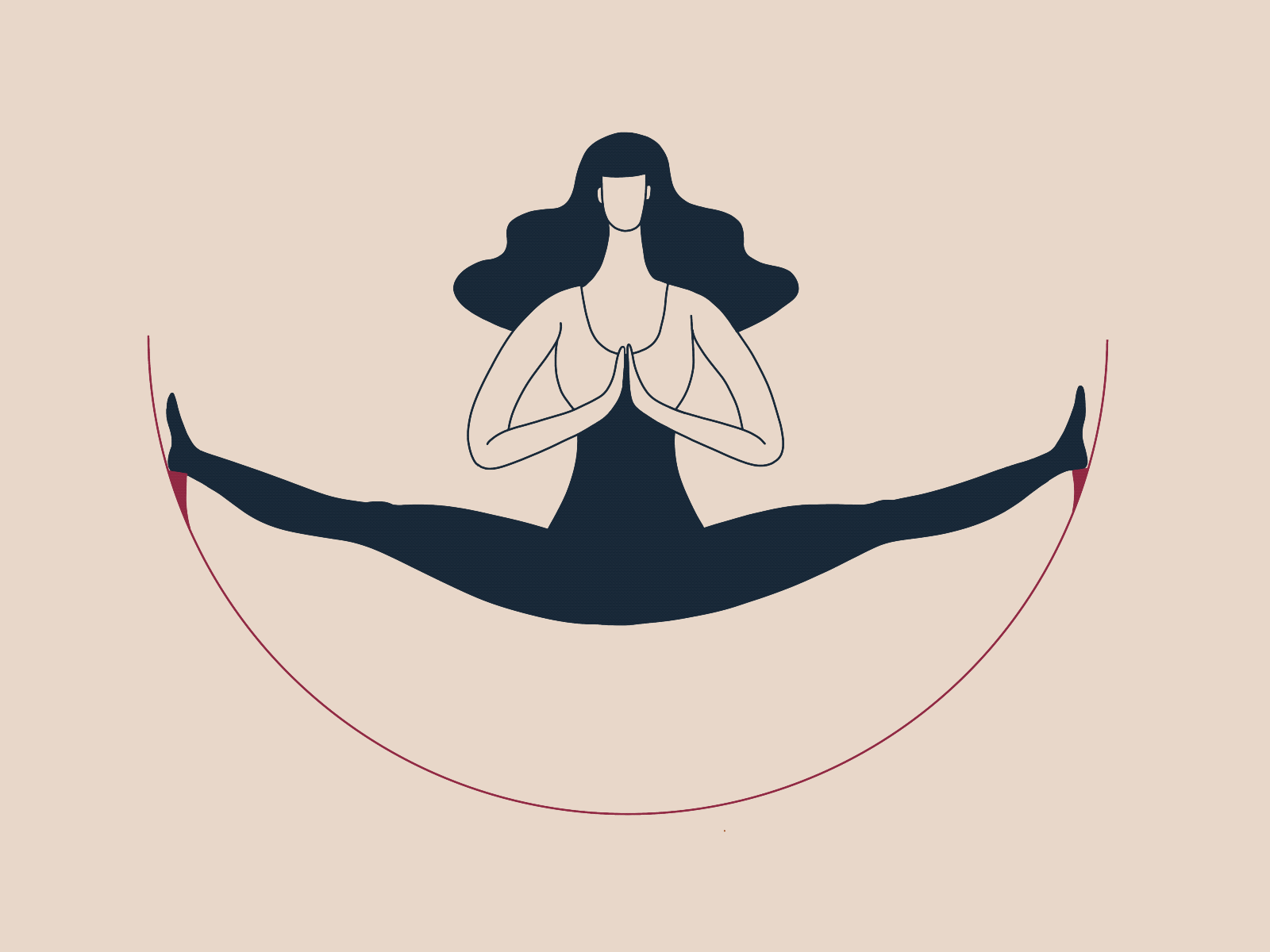 Yoga animation. Girl on a twine animation 2d beauty bodymovin girl illustration