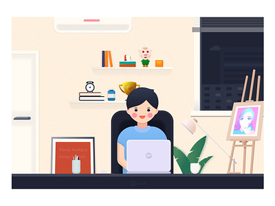 设计师日常 illustration logo 插图