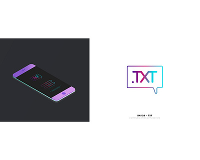 TXT -Day 28 branding design flat icon illustration illustrator logo logochallenge minimal