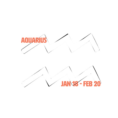 Aquarius adobe design illustration red weekly warm up zodiac