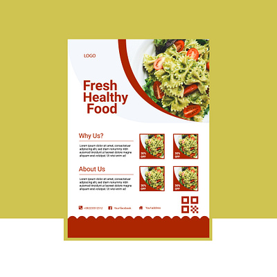 10 design flat flyer design flyer template food food template