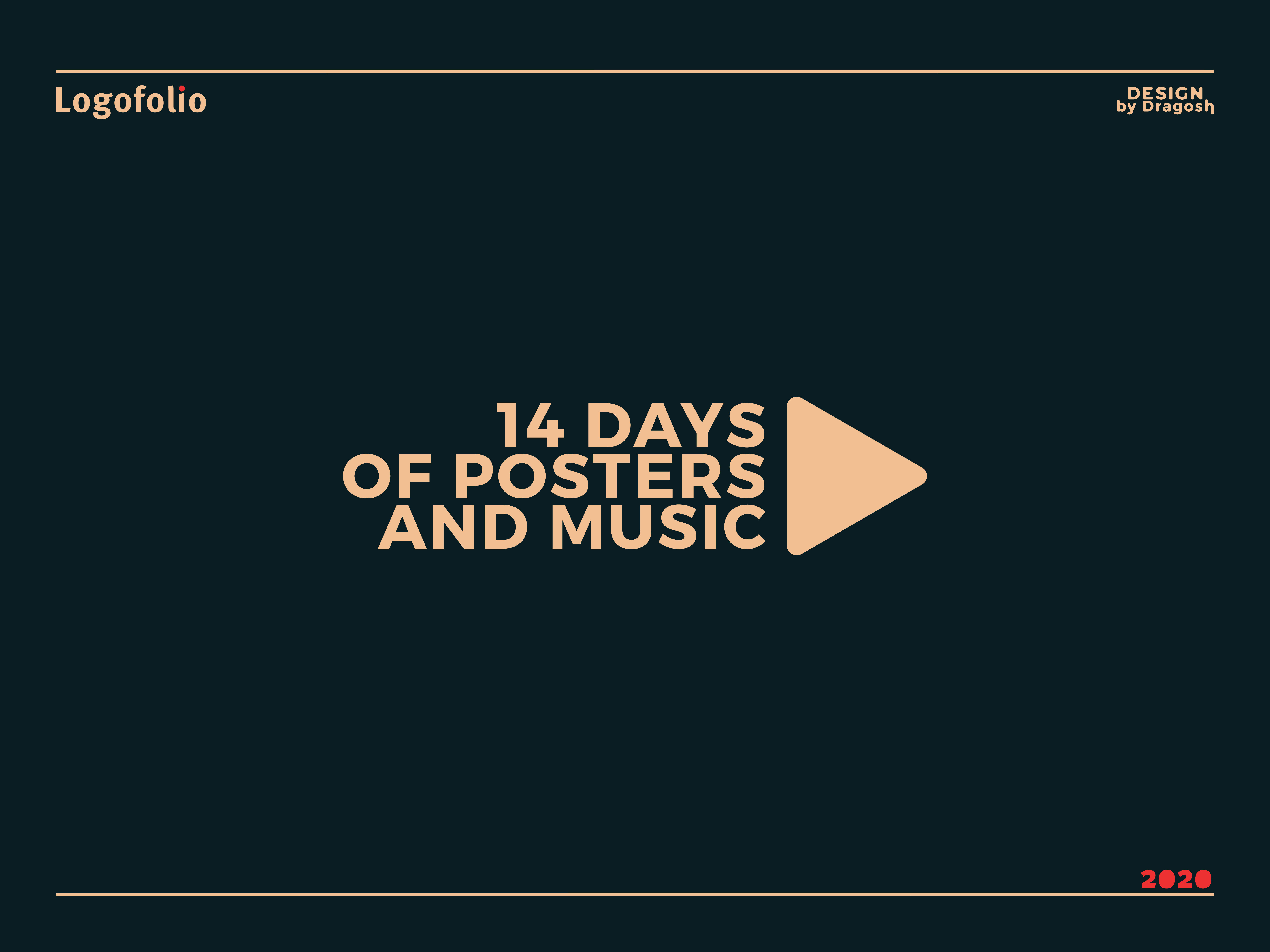 Example of Logofolio 2020 / Logo for 14 Days Of Posters And Music
