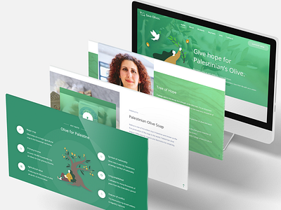 Save Olives. concept design design dove doves drawing flat girl green illustration logo minimal olives ui visionboard web development webdesign website woman