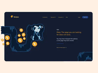 404 Error Page 404 404 error adobexd bitcoin uiux web webdesign
