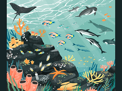 Aquarium Illustration animal illustration aquarium character design childrens book illustration childrens book illustrations digital illustration editorial illustration fish illustration illustration illustration art illustrator kidlit kidlitart kidlitartist