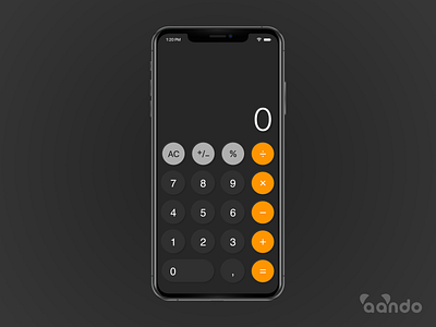 Neumorphic Calculator 2020 design 2020 trends app apple calculator cards dailyui dark theme design iphone maths mode neumorphic skeumorphic trend ui