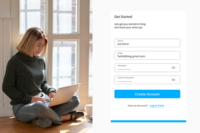 Sign up form ui ux web
