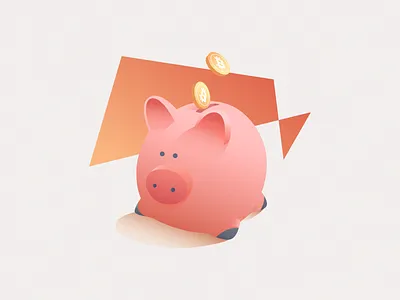 BTC Deposit bitcoin branding btc crypto design gamble illustration illustrator piggybank vector