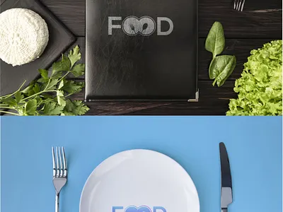 FOOD Logo branding creative design design food logo graphic design illustration lettering logo logo design restaurant vector