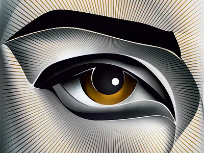 Grey & hazel eye design bold contrasting design geometric illustration graphic graphic design greyscale illustration vector vector illustration
