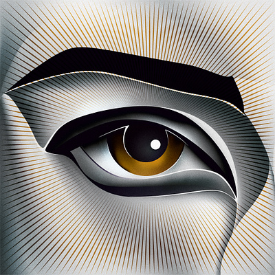 Grey & hazel eye design bold contrasting design geometric illustration graphic graphic design greyscale illustration vector vector illustration
