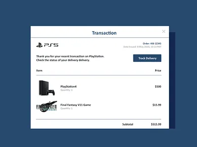 Email Receipt design ui ui design uichallenge uidesign uiux userexperience userinterface uxui webdesign