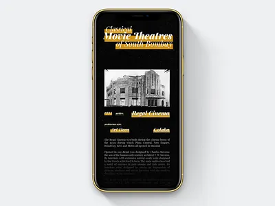 Classical Theatres of South Bombay app art deco bombay cinema classic colaba movie mumbai old regal sobo south theater theatre typography ui webapp