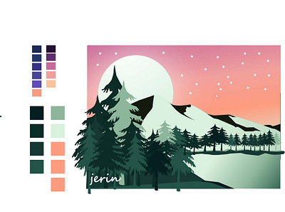 Mountain Landscape adobe creative design illustration illustrator landscape mountains vector