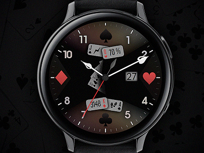 Poker - Watch Face active classic design digital galaxtwatch galaxy watch gears3 graphic design illustration poker samsung screen smart smartwatch tech technology watch watchface wearable wearable tech