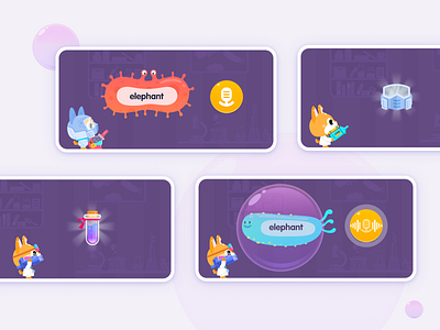 Kill bacteria app game design ui vector