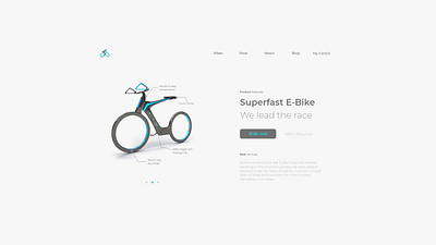 Ebike Website Landing Page Design dailyui design minimalism ui uiux uiuxdesign uiuxdesigner ux website