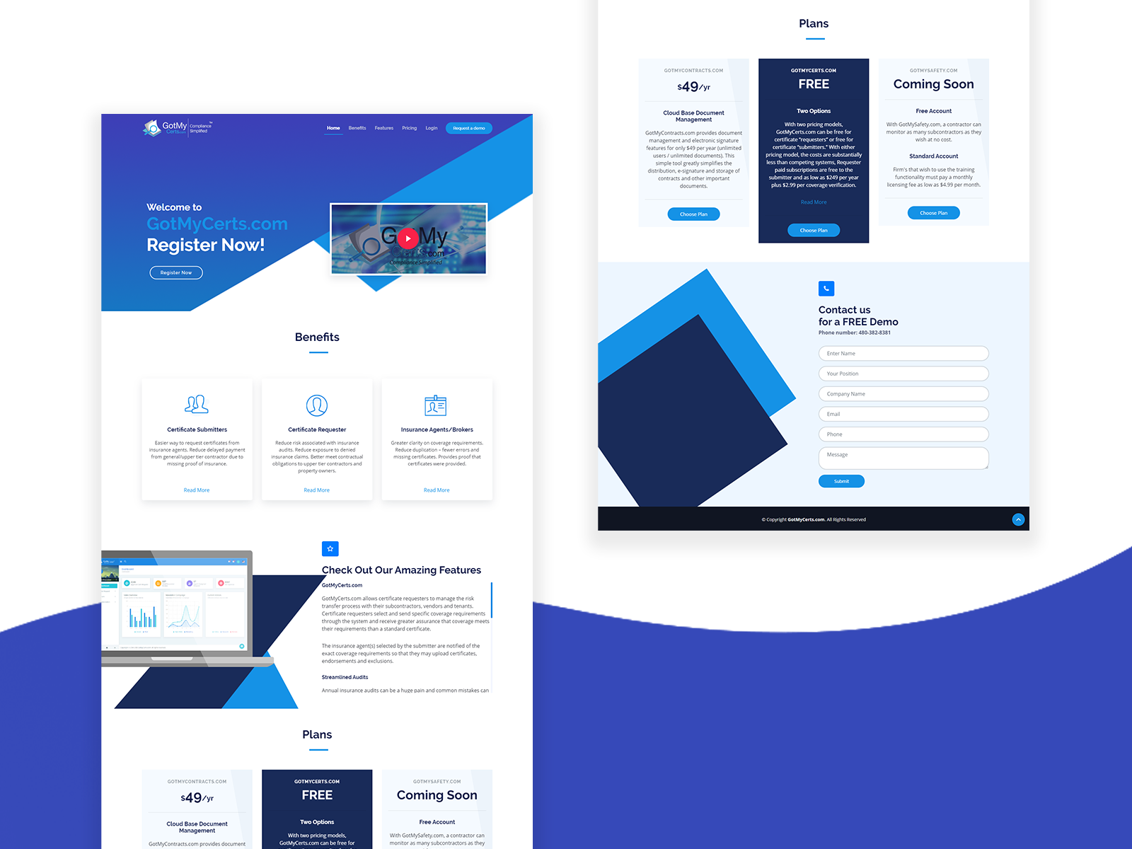 Example of Site Landing Page