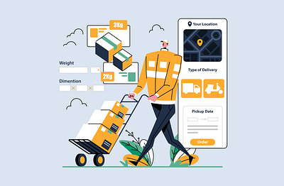 Delivery Worker android application box delivery delivery app package